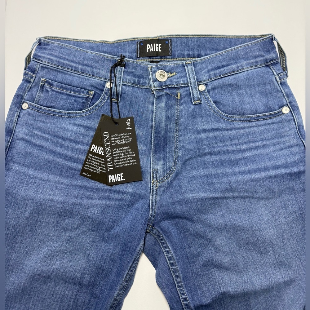 PAIGE Federal Slim Straight Jeans Transcend Denim Size 30x33.5 NWT